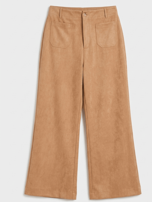The Savannah Suede Wide - Leg Trousers - Rhett and Grace Co.