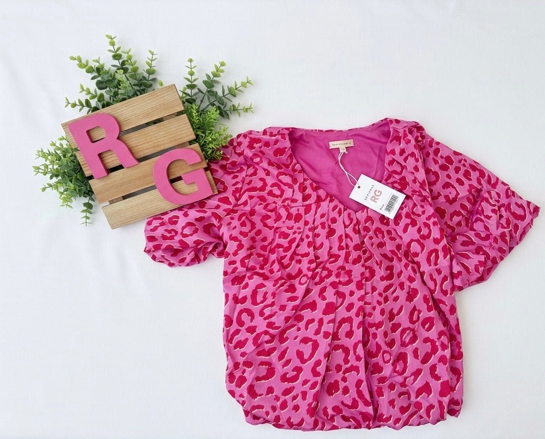 Bold & Beautiful Pink Leopard Top (Plus Size) - Rhett and Grace Co.
