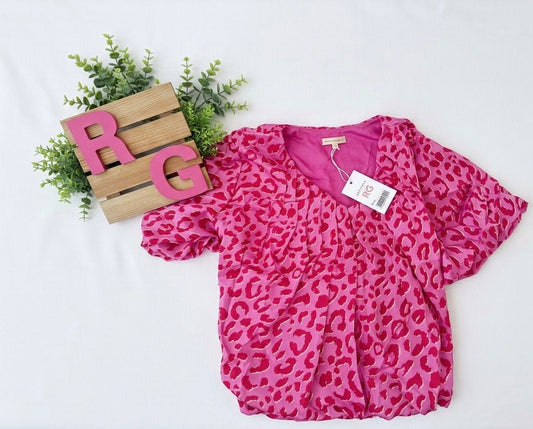 Bold & Beautiful Pink Leopard Top (Plus Size) - Rhett and Grace Co.