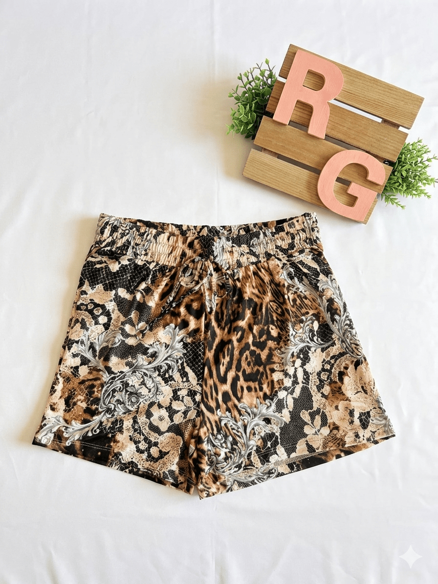 Animal print shorts - Rhett and Grace Co.