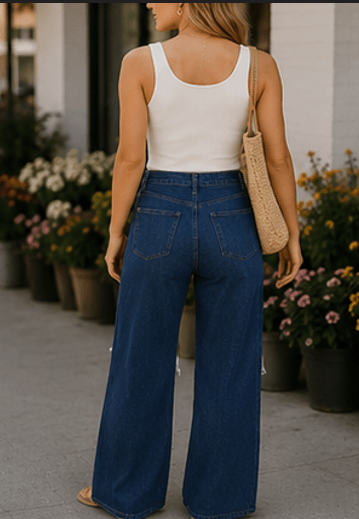 Delta Dawn Wide-Leg Jeans - Rhett and Grace Boutique
