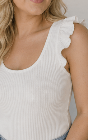 “Grace Upon Grace” Ruffle Bodysuit (Plus Size) - Rhett and Grace Boutique