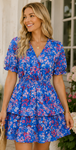 The Magnolia Blossom Tiered Mini - Rhett and Grace Boutique