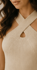 The Magnolia Criss-Cross Halter – Cream - Rhett and Grace Boutique