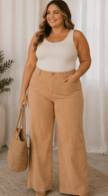 The Savannah Suede Wide-Leg Trousers - Rhett and Grace Boutique