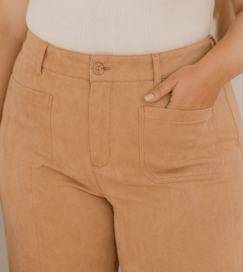 The Savannah Suede Wide-Leg Trousers - Rhett and Grace Boutique